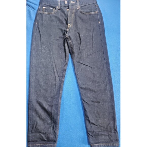 Zara Selvedge Denim Jeans Button Fly Pants Men's Size 31 Gold Double Stiching - Picture 1 of 16
